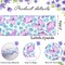2 Rolls 10 Yards Floral Wired Edge Ribbon, 2.5inch Purple Lavender Burlap Ribbon, Purple Flower Butterfly Gift Wrapping Ribbon for Farmhouse Party DIY Craft Spring Wreaths Bow Decoration